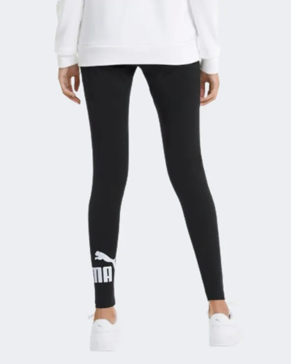 Puma Essentials Logo Women Lifestyle Tight Black