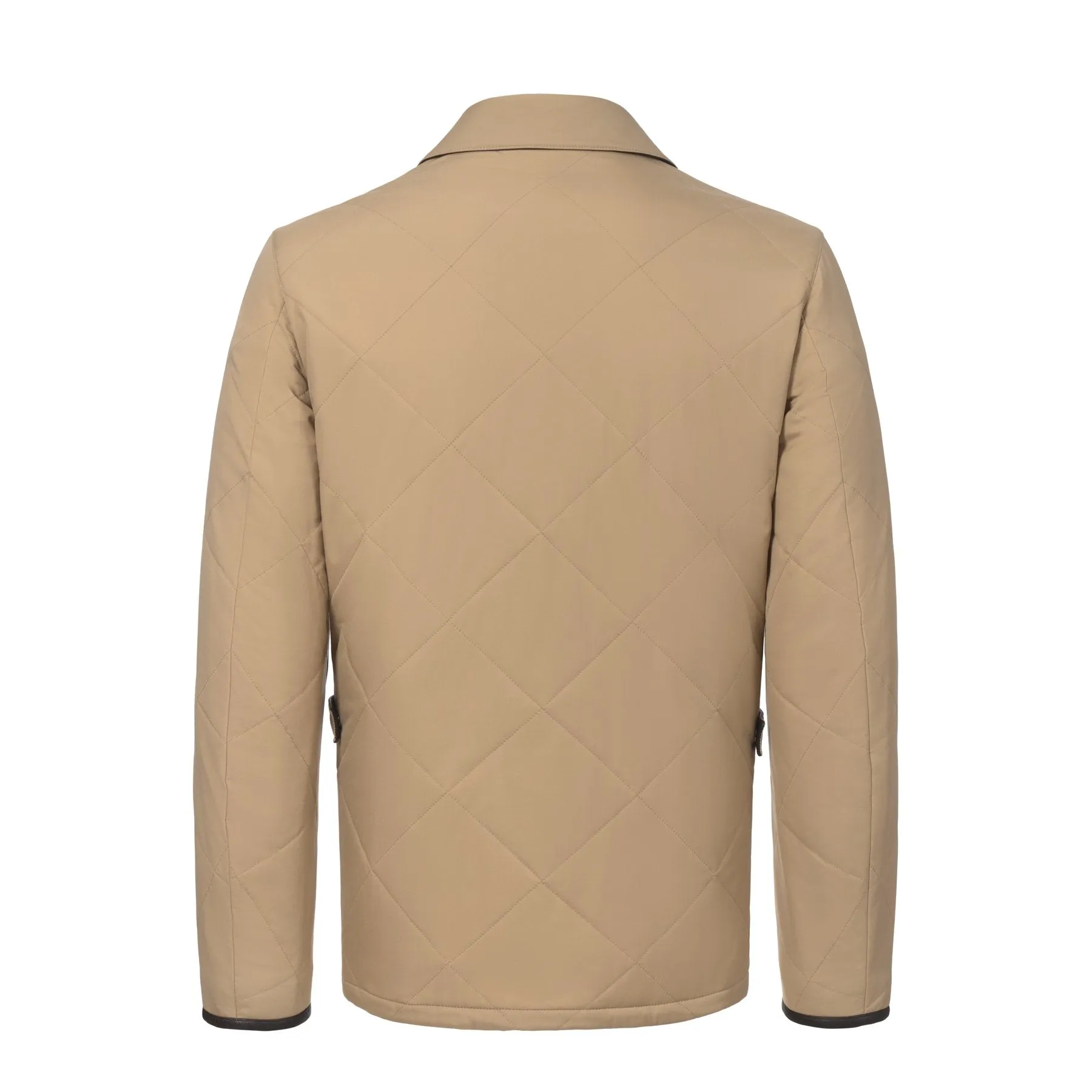 Quilted Windstorm Jacket in Beige