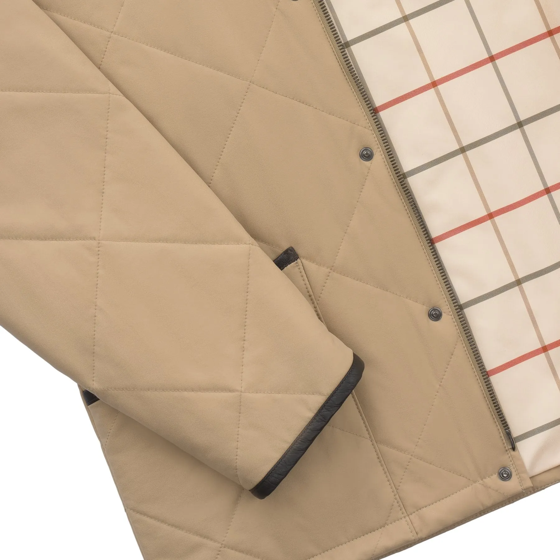 Quilted Windstorm Jacket in Beige