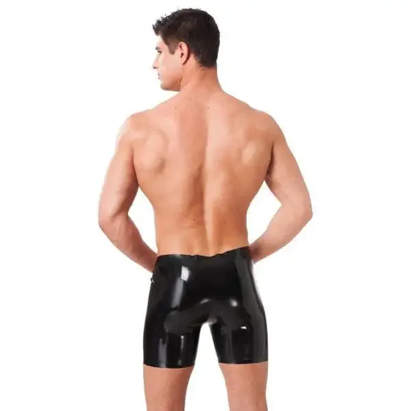 Rimba Black Latex Bermuda Short Briefs for Men