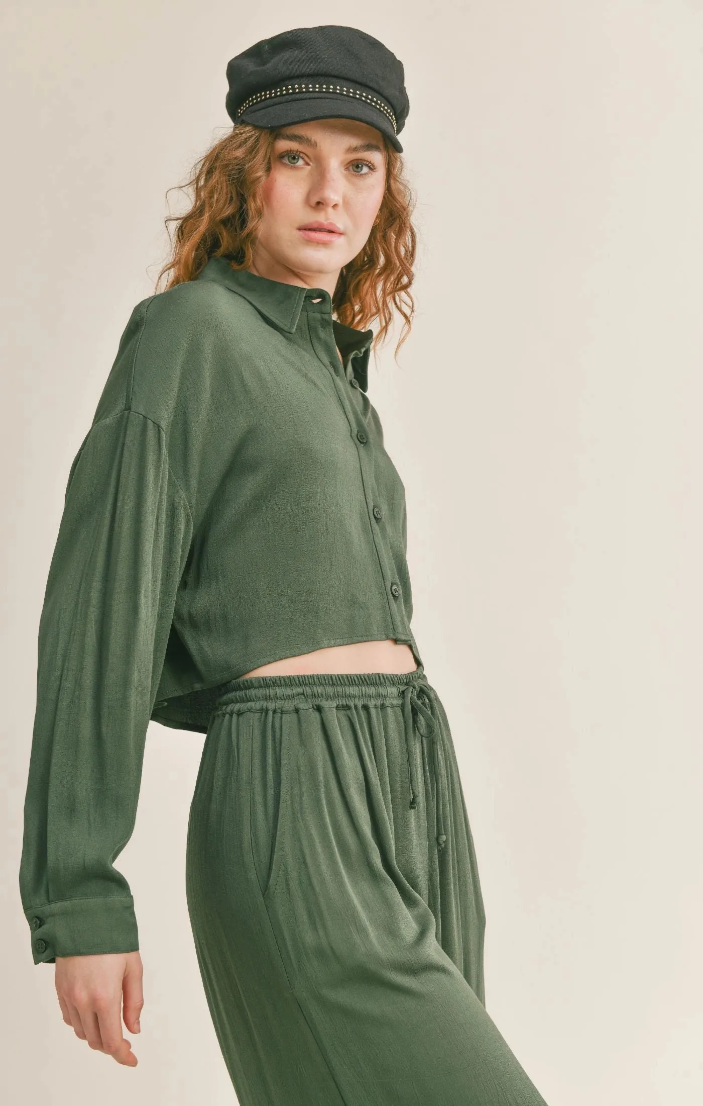 Sadie & Sage Rory Crop Shirt