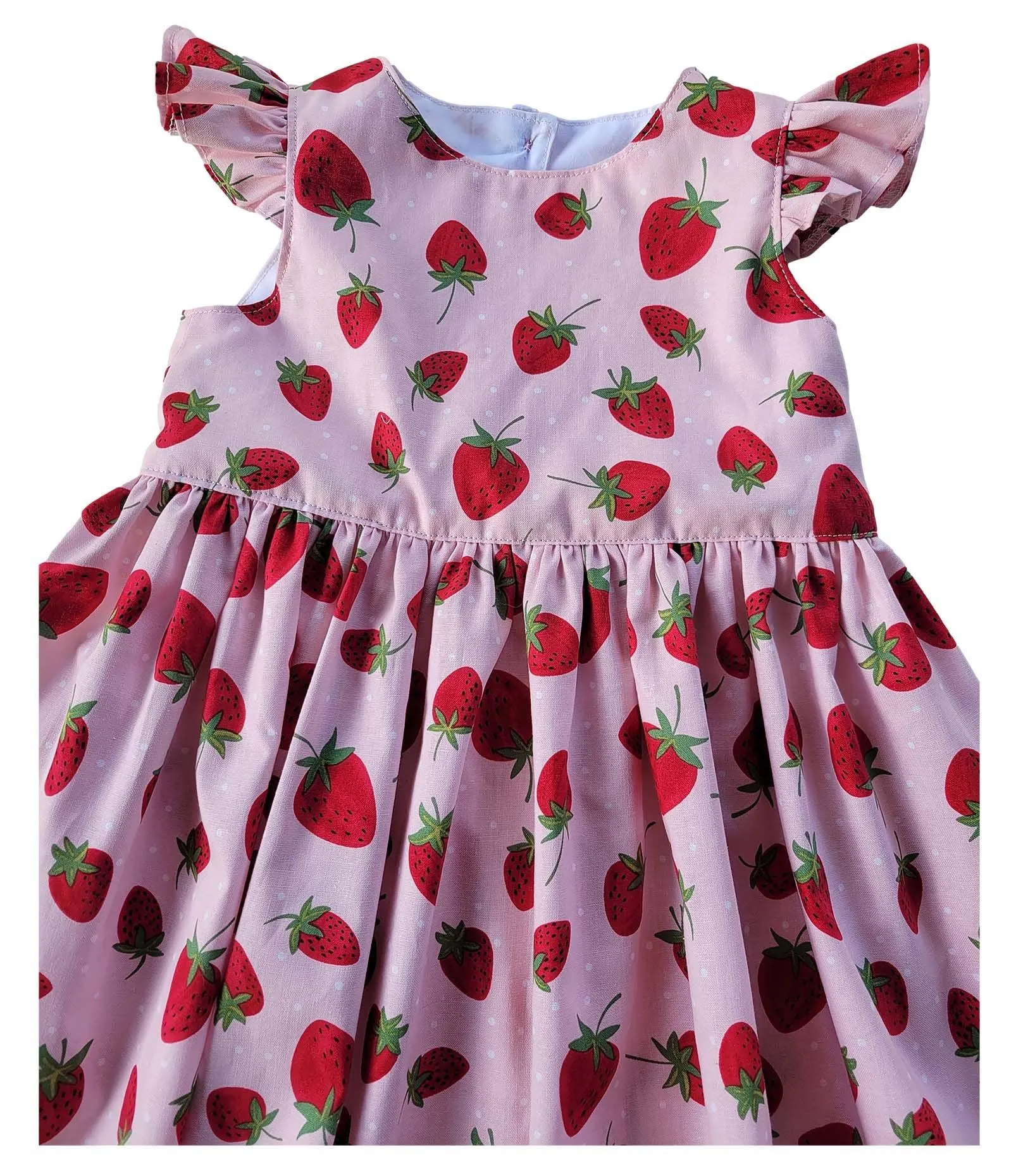 Strawberries Dress, Strawberry Birthday Dress, Girl Birthday Party Dress, Toddler Strawberry Birthday Dress, Girls Dress,   Hand Made dress