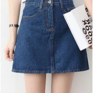 Stylish Summer Women's High Waist Denim Skirt – A-Line, Mini, Retro & Sexy