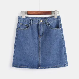 Stylish Summer Women's High Waist Denim Skirt – A-Line, Mini, Retro & Sexy