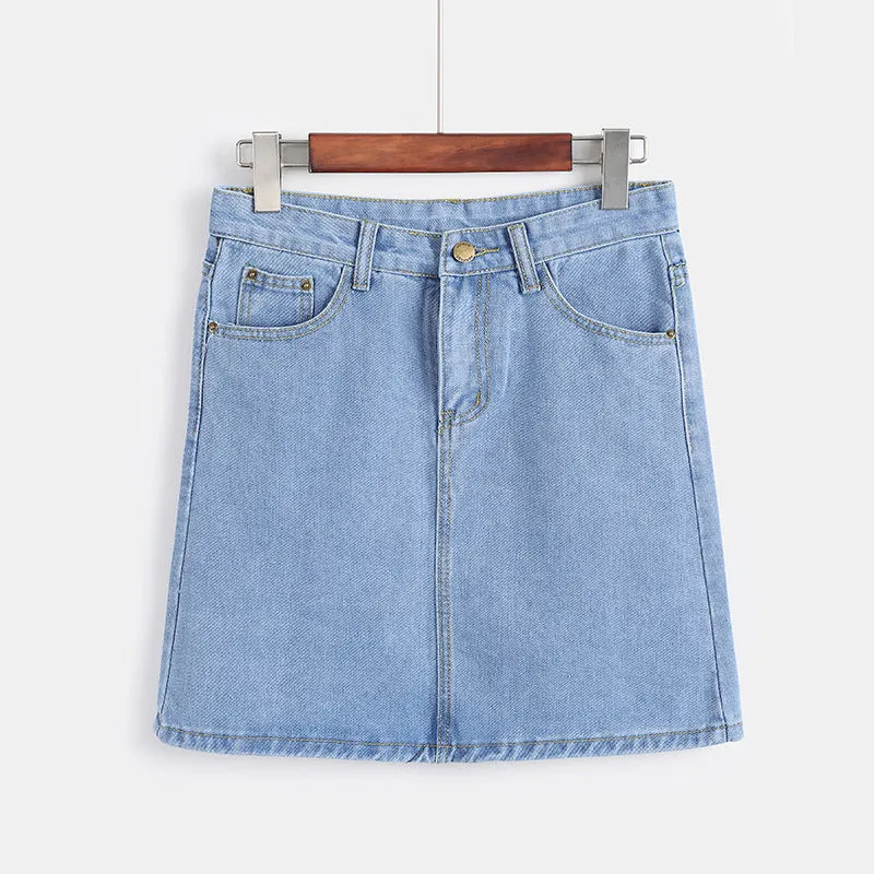 Stylish Summer Women's High Waist Denim Skirt – A-Line, Mini, Retro & Sexy