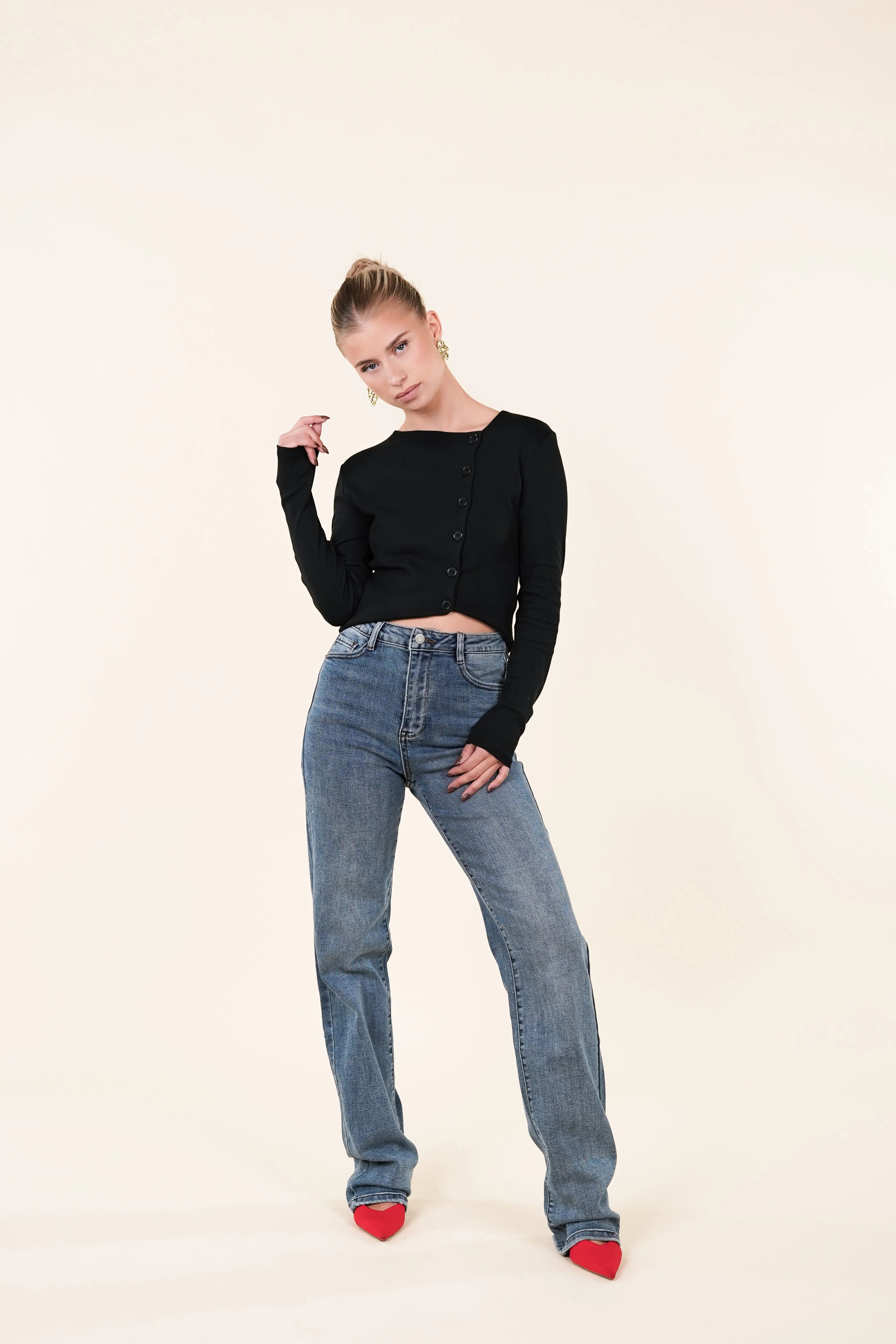 Tall straight leg jeans blauw - Khloe