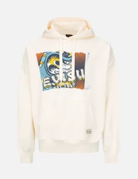 Tear-off Daruma Poster Print Hooded Sweatshirt