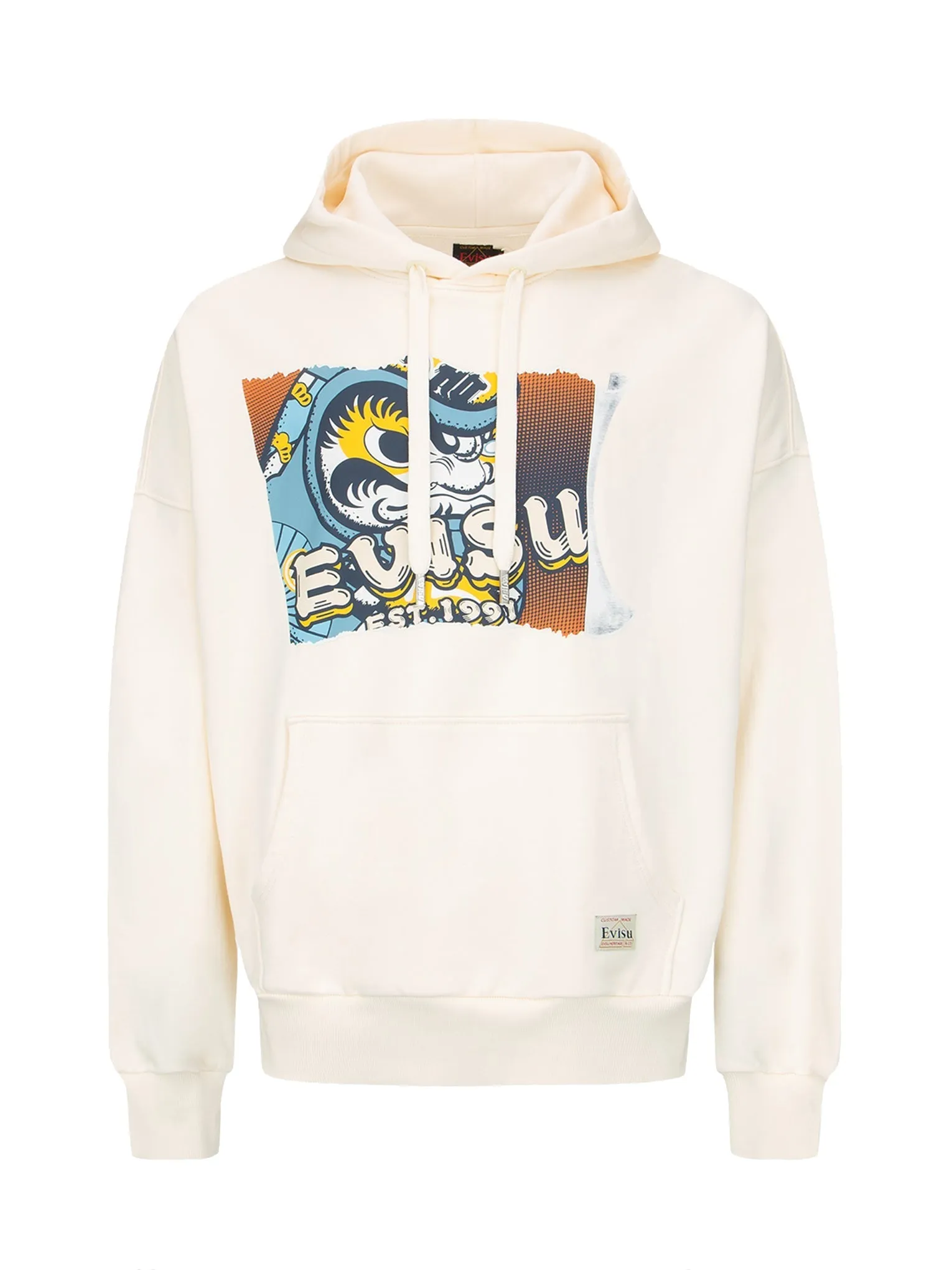 Tear-off Daruma Poster Print Hooded Sweatshirt