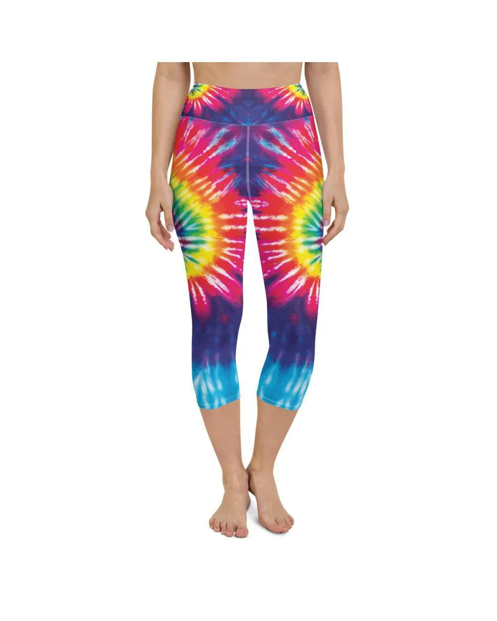 Tie Dye Swirl Yoga Capris