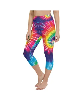 Tie Dye Swirl Yoga Capris