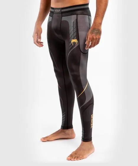 Venum-04291-126 Athletics MEN COMPRESSSION TIGHTS PANTS S-XXL Black Gold