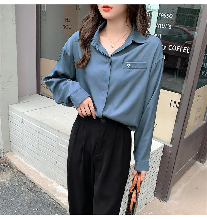 Wjczt Casual Loose High Waist Wide Leg Pants Women Autumn Solid Slim Straight Suit Pant Female Button Floor-Length Trousers