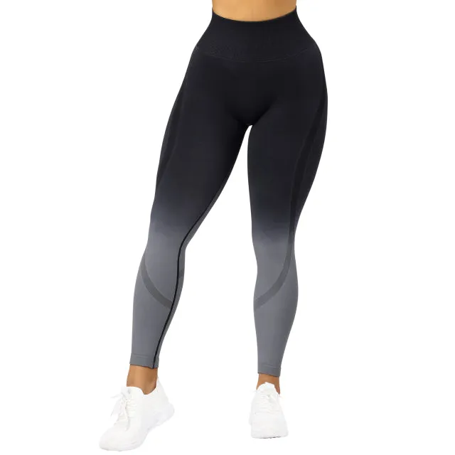 Wjczt Seamless Leggings Solid Scrunch Butt Lifting Booty High Waisted Sportwear Gym Tights Push Up Women Leggings For Fitness