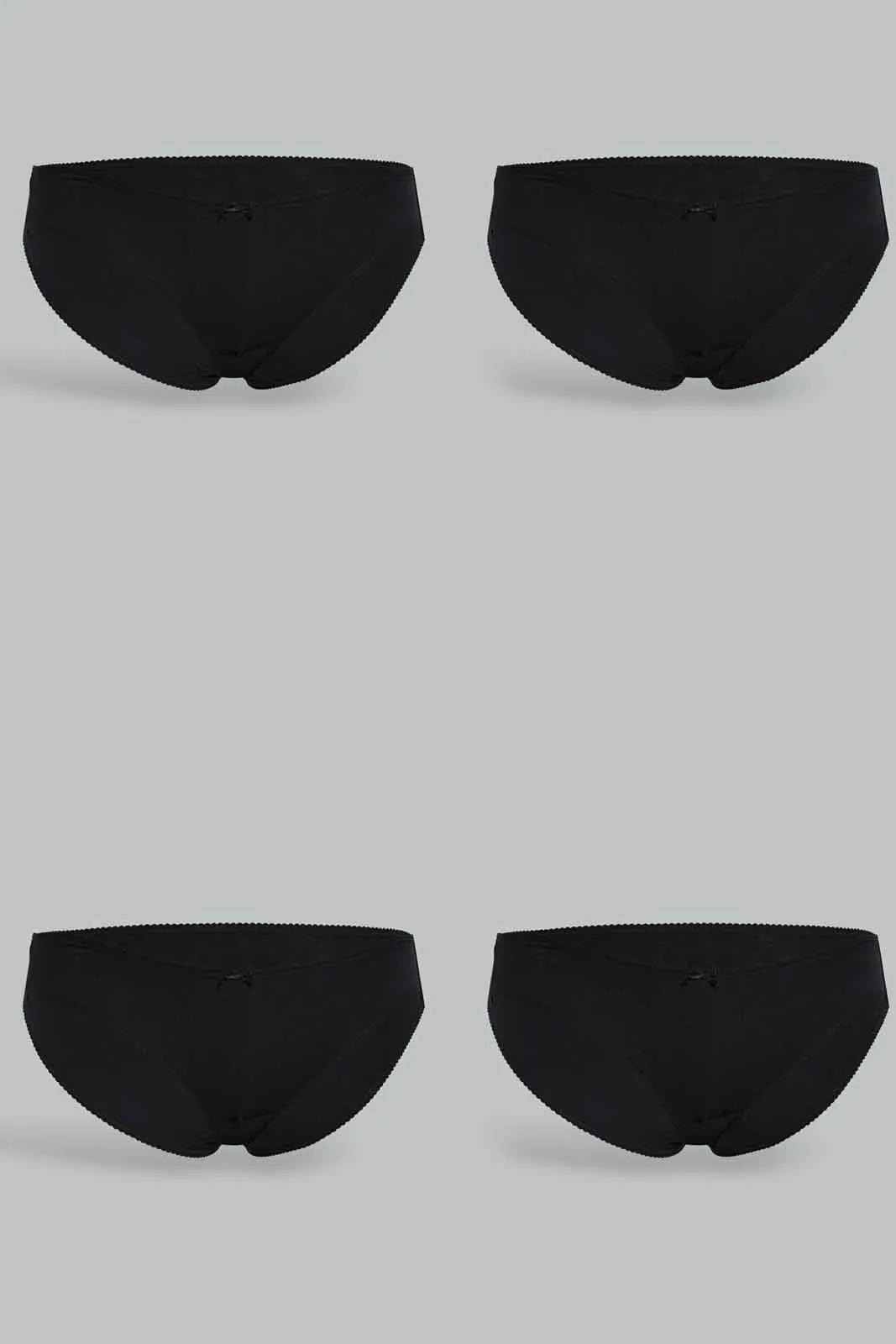 Women Black Bikini Briefs(Pack of 4)