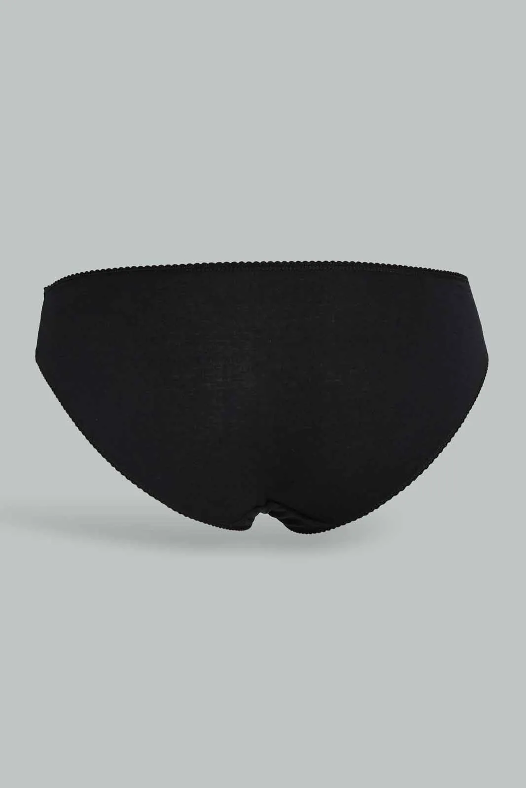 Women Black Bikini Briefs(Pack of 4)